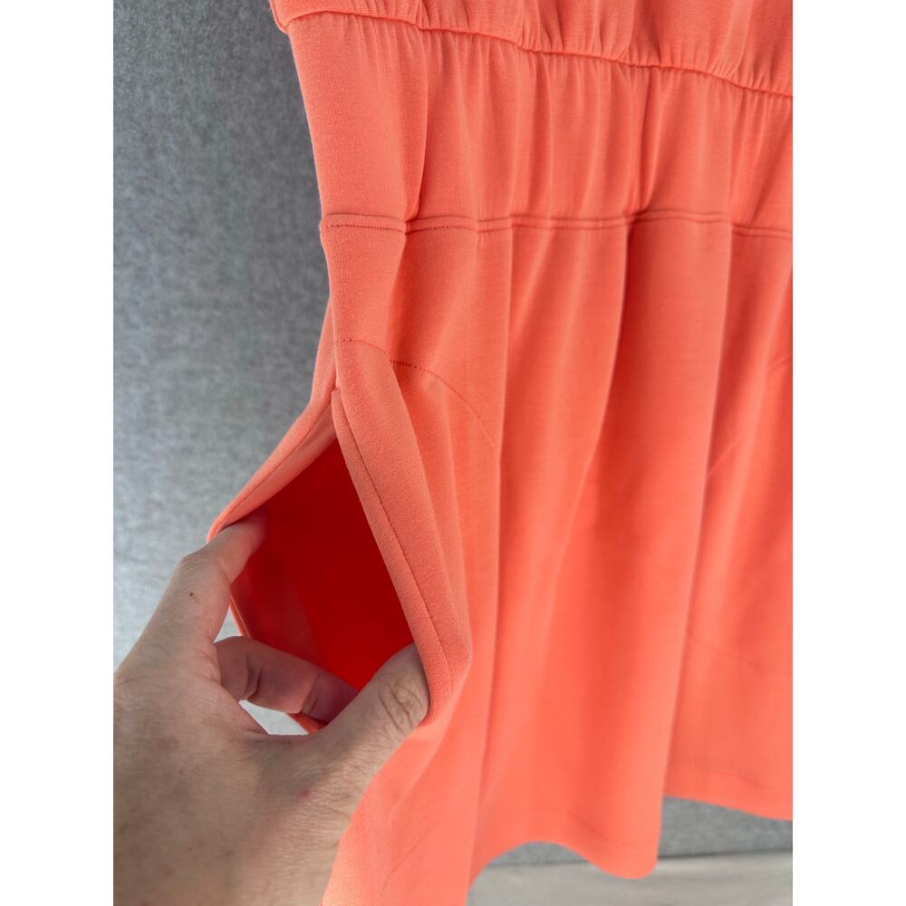 SPANX Womens sz M AirEssentials Cinched Mini Dress Coral Bright Scuba Athleisure - Picture 5 of 9